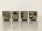 Japanese Kutani Ware Ceramic Sake Cup 12pc Set Vtg Guinomi Sakazuki Zodiac PX773