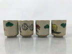 Japanese Kutani Ware Ceramic Sake Cup 12pc Set Vtg Guinomi Sakazuki Zodiac PX773