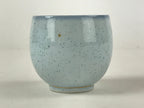 Japanese Kutani Ware Ceramic Teacup Vtg Yunomi Flower Design Pottery TC390