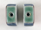 Japanese Kutani Ware Hanging Scroll Weights Vtg Fuchin Kakejiku Rectangle FC321