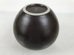 Japanese Kutani Ware Porcelain Flower Vase Ikebana Kabin Peony Gold Brown FK230