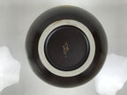 Japanese Kutani Ware Porcelain Flower Vase Ikebana Kabin Peony Gold Brown FK230