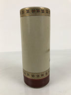 Japanese Kutani Ware Porcelain Flower Vase Ikebana Kabin Plum Ume Cylinder FK237