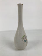 Japanese Kutani Ware Porcelain Flower Vase Vtg Ikebana Kabin Slim Floral FK232