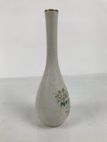 Japanese Kutani Ware Porcelain Flower Vase Vtg Ikebana Kabin Slim Floral FK232