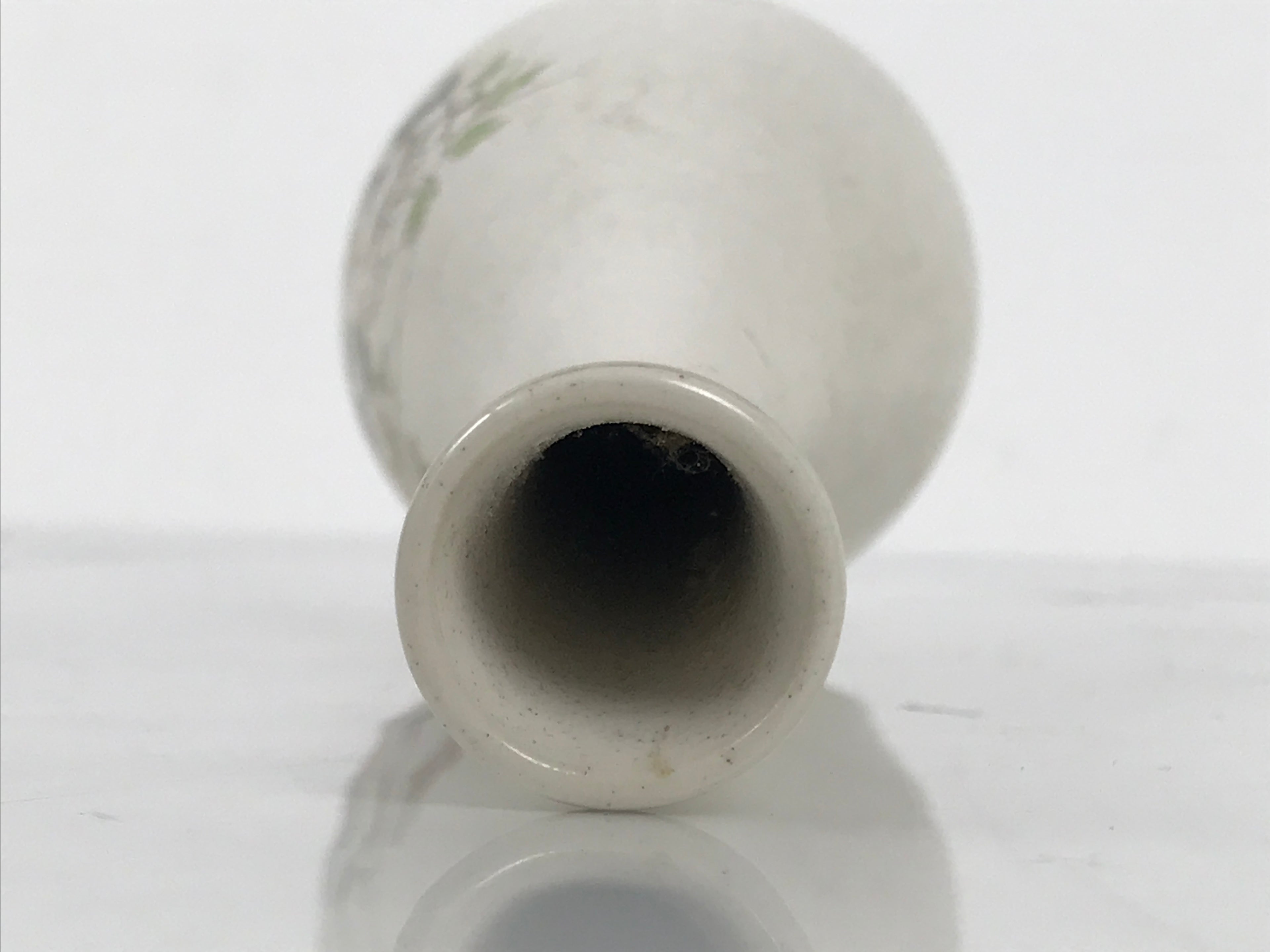 Japanese Kutani Ware Porcelain Flower Vase Vtg Ikebana Kabin Slim Floral FK232