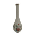 Japanese Kutani Ware Porcelain Flower Vase Vtg Ikebana Kabin Slim Floral FK232