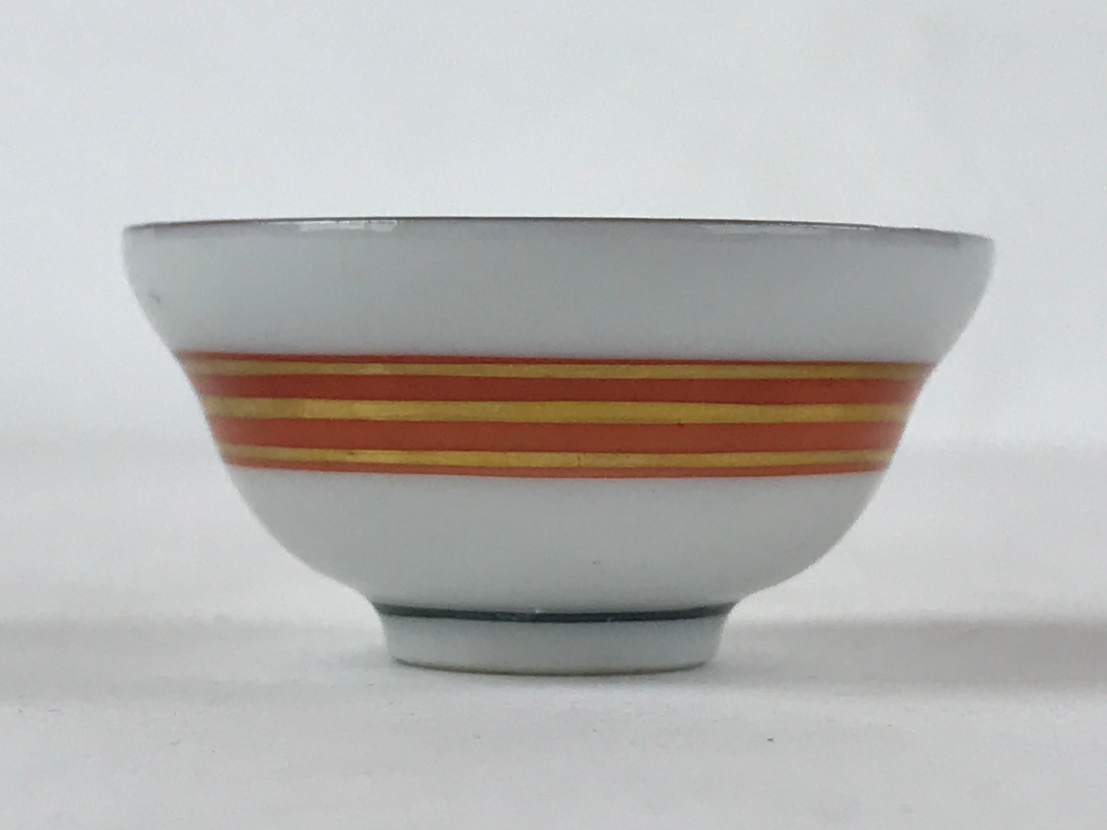 Japanese Kutani Ware Porcelain Sake Cup Vtg Tsubomi Ochoko Gold Flowers G111