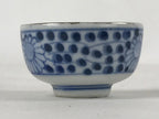Japanese Kutani Ware Porcelain Sake Cup Vtg Tsubomi Ochoko Red Temple Blue G107