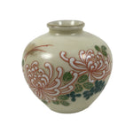 Japanese Kutani Ware Porcelain Single Flower Vase Vtg Small Kabin Floral MFV93