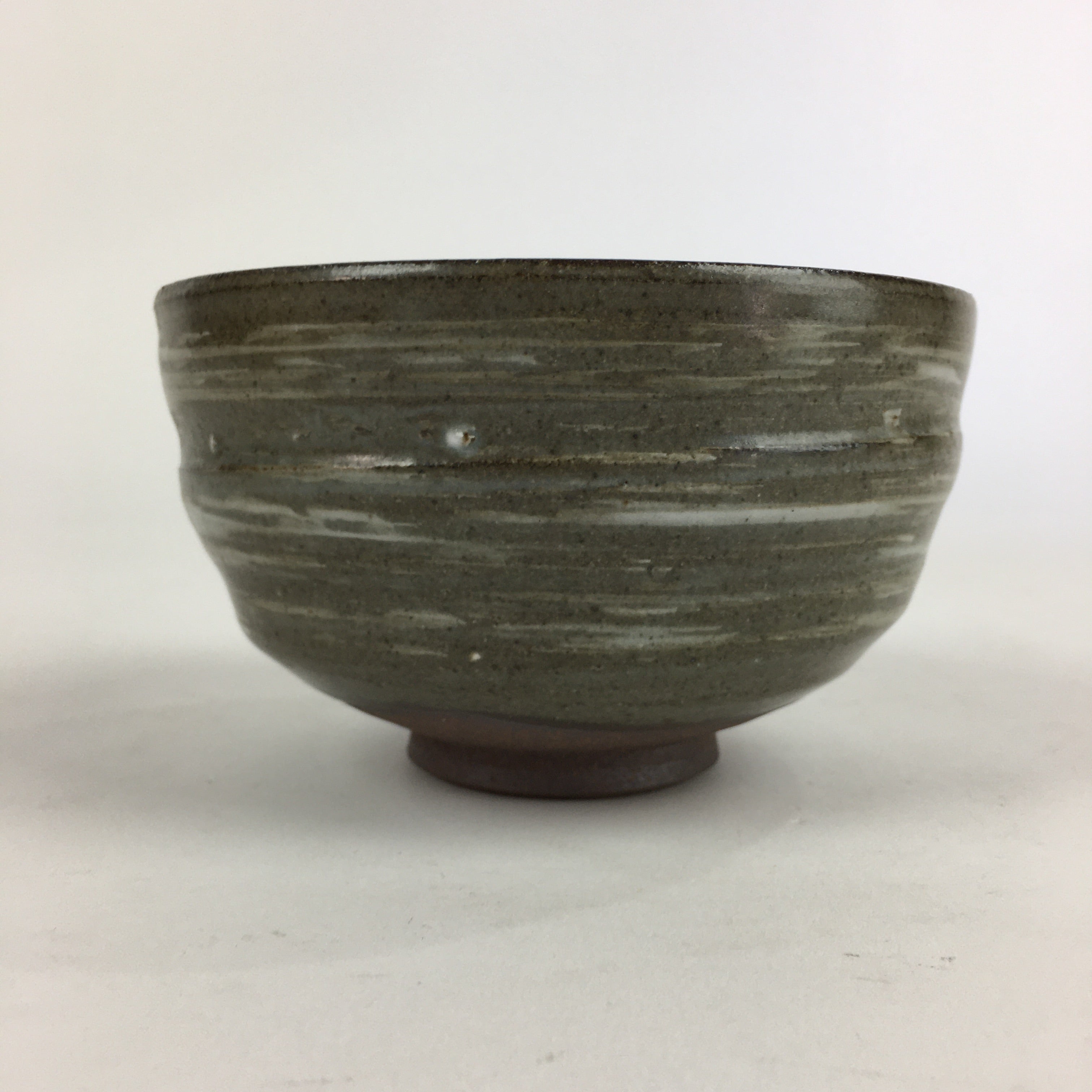 Japanese Kyo Ware Ceramic Green Tea Ceremony Bowl Vtg Chawan Boxed Pottery PX620