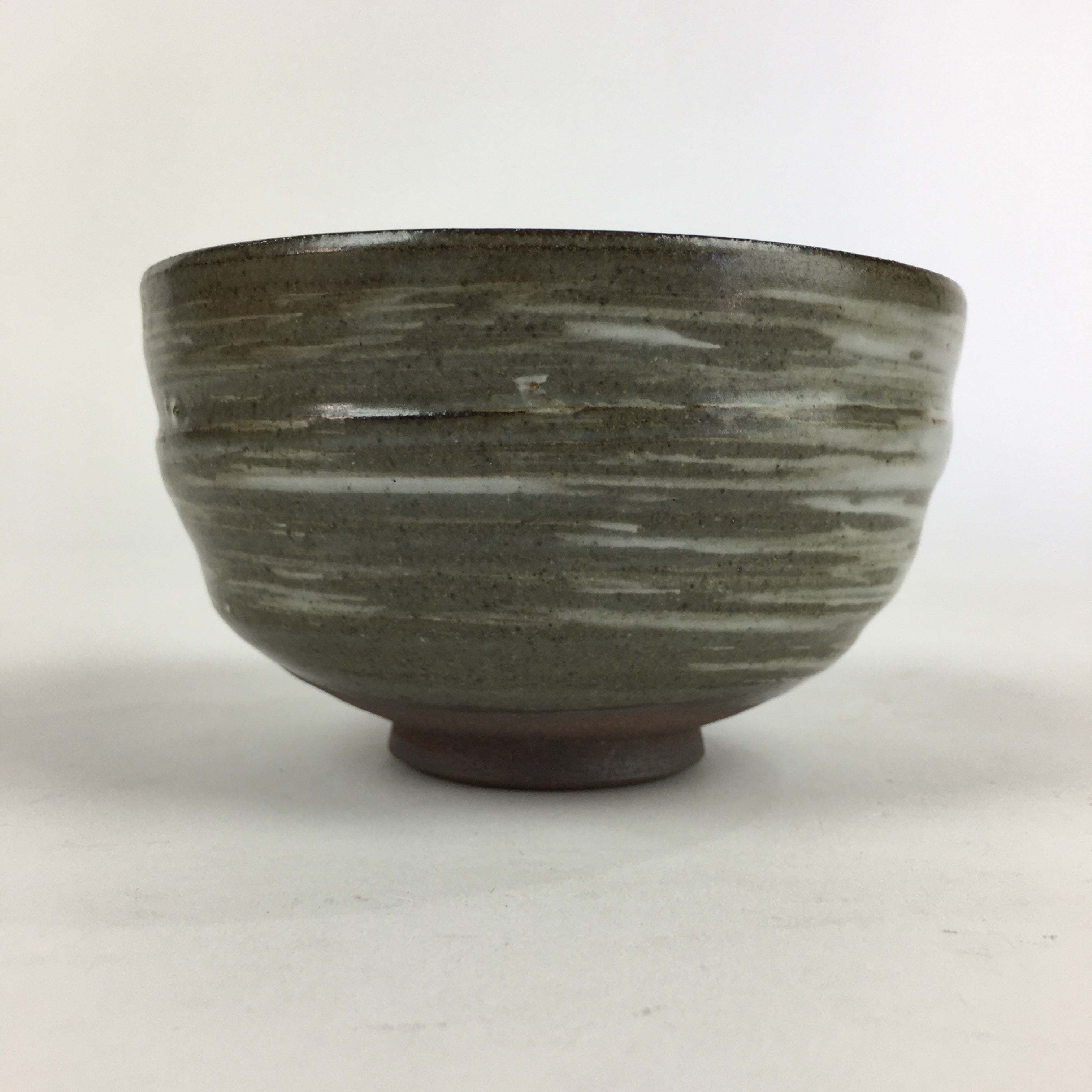 Japanese Kyo Ware Ceramic Green Tea Ceremony Bowl Vtg Chawan Boxed Pottery PX620