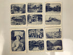 Japanese Kyoto Tourist Souvenir Photo Card Set Vtg Temple Paper Blue White P422