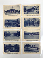 Japanese Kyoto Tourist Souvenir Photo Card Set Vtg Temple Paper Blue White P422