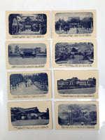 Japanese Kyoto Tourist Souvenir Photo Card Set Vtg Temple Paper Blue White P422