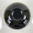 Japanese Lacquer Flower Vase Wajima Nuri Ikebana Kabin Black Gold W/Box PX730