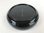 Japanese Lacquer Imitation Round Serving Plate Vtg Red Black Gold Cranes L32
