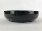 Japanese Lacquer Imitation Round Serving Plate Vtg Red Black Gold Cranes L32