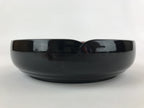 Japanese Lacquer Imitation Round Serving Plate Vtg Red Black Gold Cranes L32