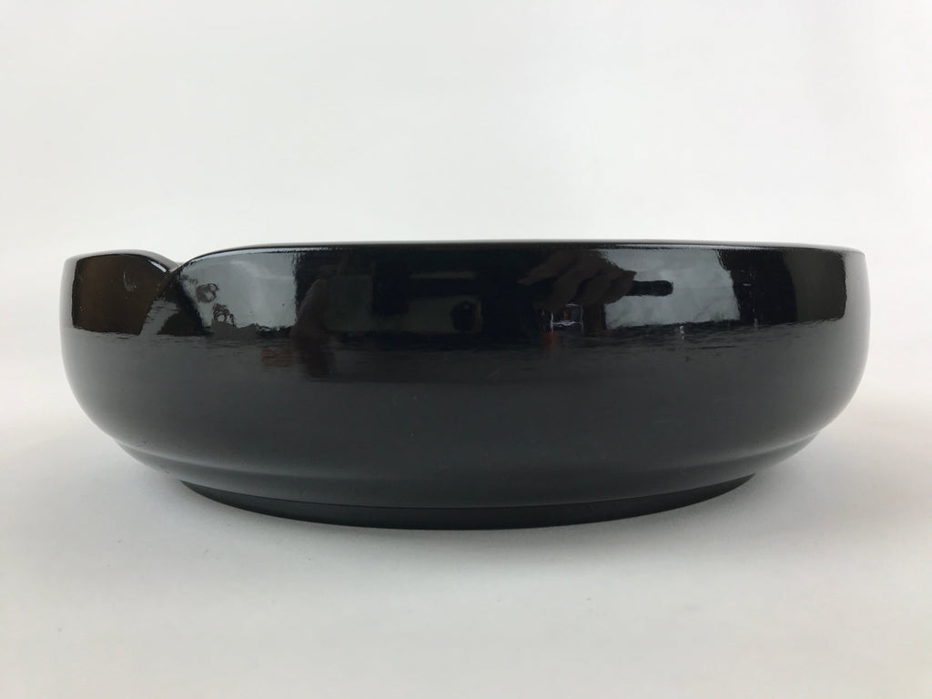 Japanese Lacquer Imitation Round Serving Plate Vtg Red Black Gold Cranes L32
