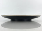 Japanese Lacquer Replica Large Serving Tray Vtg Koi Carp Obon Black Round L14