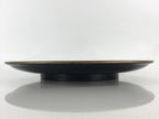 Japanese Lacquer Replica Large Serving Tray Vtg Koi Carp Obon Black Round L14