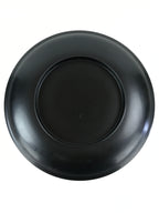 Japanese Lacquer Replica Large Serving Tray Vtg Koi Carp Obon Black Round L14