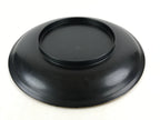 Japanese Lacquer Replica Large Serving Tray Vtg Koi Carp Obon Black Round L14