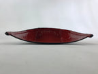 Japanese Lacquer Replica Makie Serving Tray Vtg Winnowing Basket Obon Red LWB65