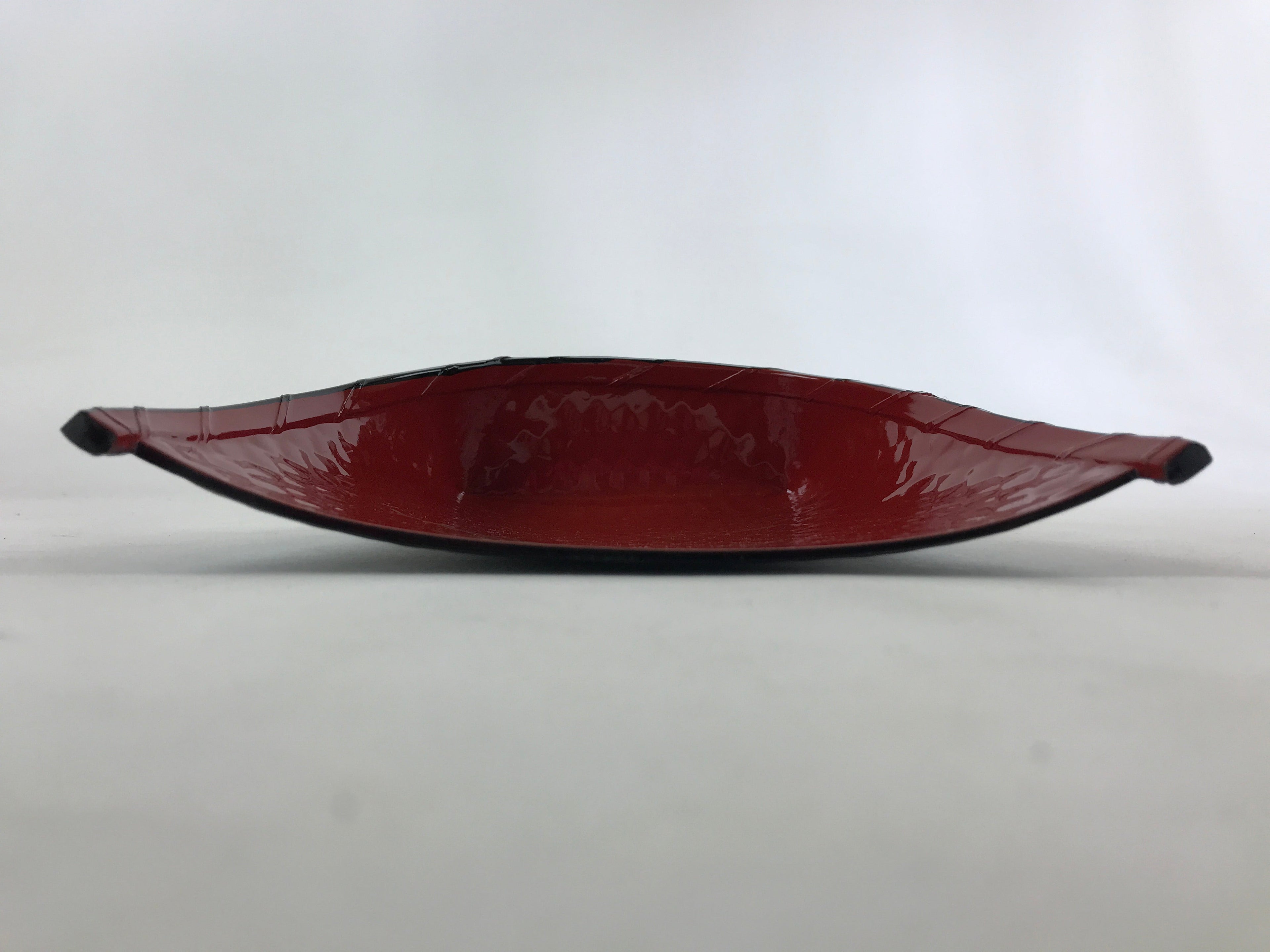Japanese Lacquer Replica Makie Serving Tray Vtg Winnowing Basket Obon Red LWB65