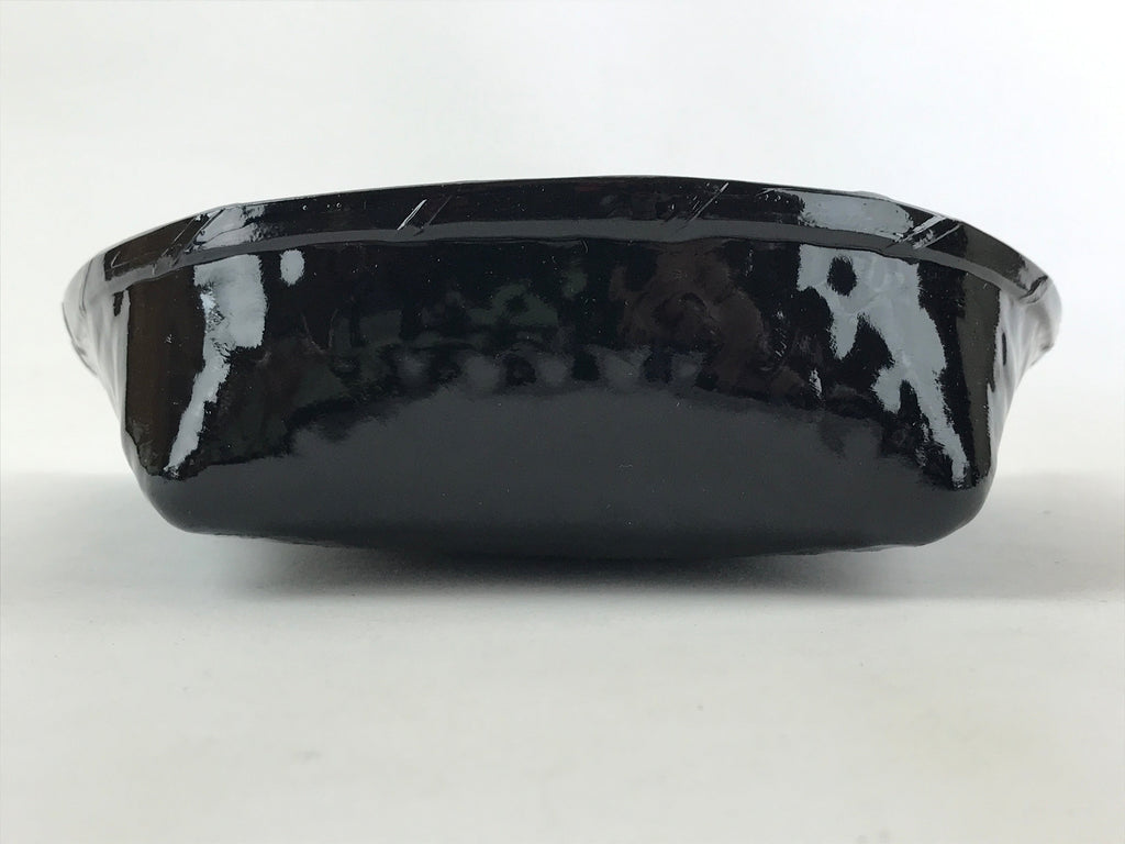 Japanese Lacquer Replica Makie Serving Tray Vtg Winnowing Basket Obon Red LWB65