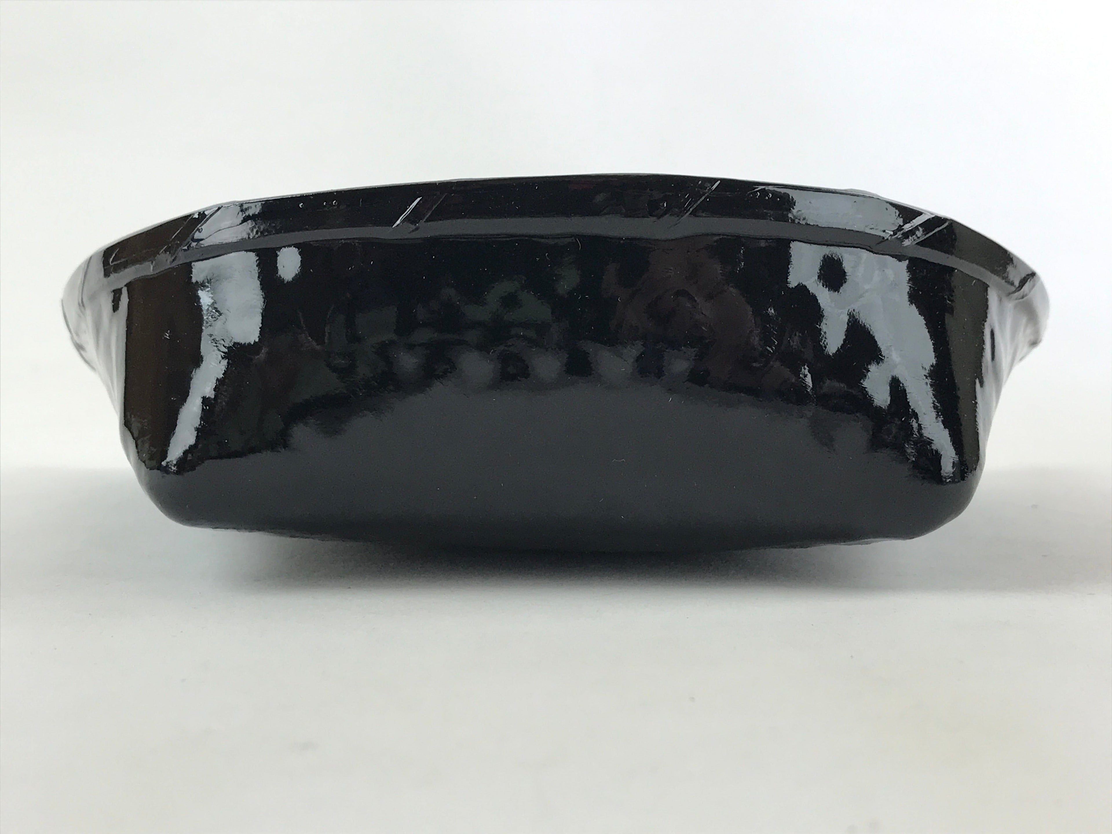 Japanese Lacquer Replica Makie Serving Tray Vtg Winnowing Basket Obon Red LWB65