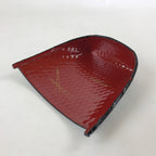 Japanese Lacquer Replica Makie Serving Tray Vtg Winnowing Basket Obon Red LWB65