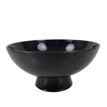 Japanese Lacquer Replica Resin Rice Bowl Owan Vtg Nimono Dish Dark Brown LB165