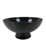 Japanese Lacquer Replica Resin Rice Bowl Owan Vtg Nimono Dish Dark Brown LB165