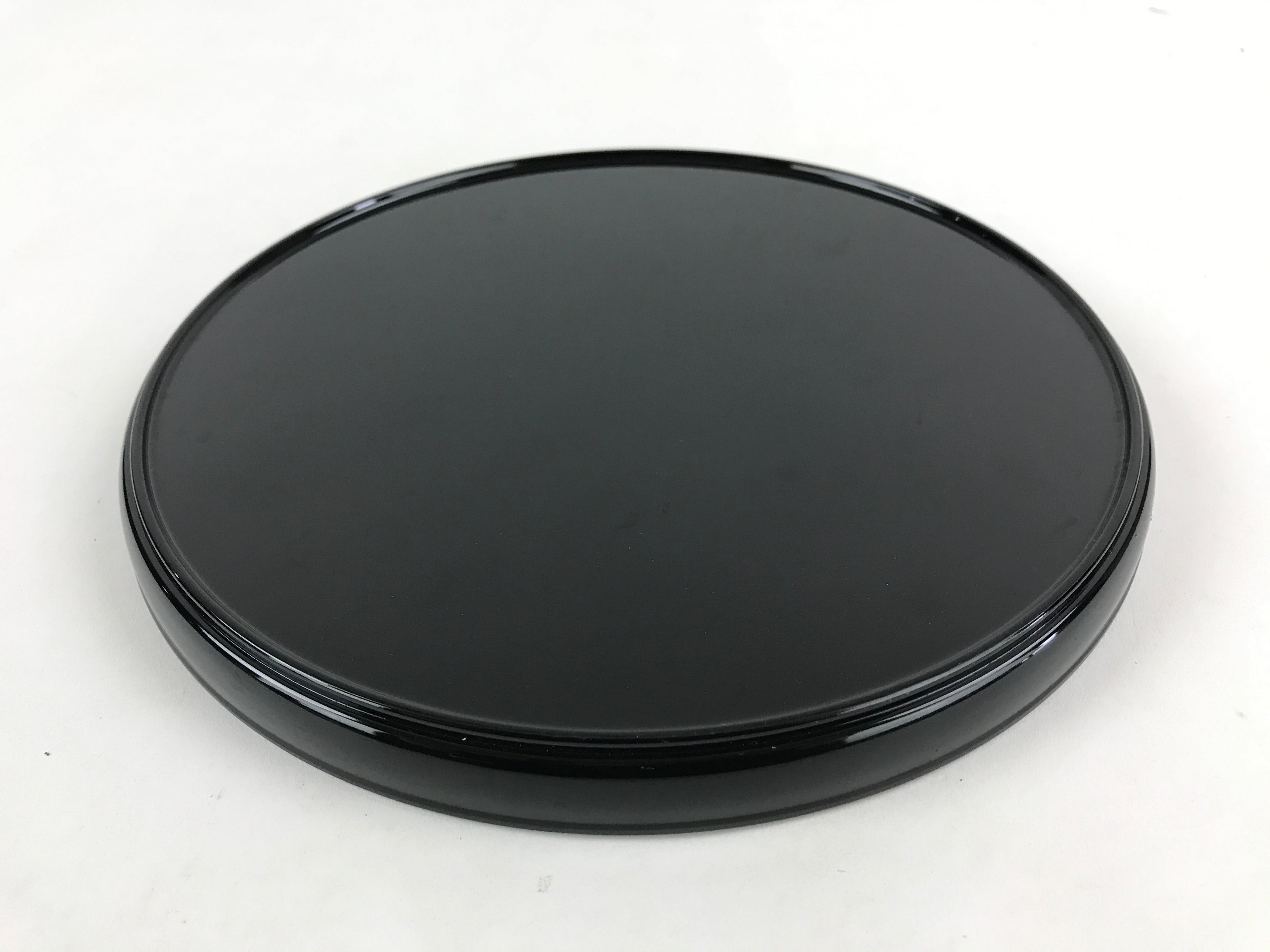 Japanese Lacquer Replica Round Serving Tray Vtg Temari Ball Obon Resin L16