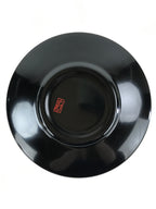 Japanese Lacquer Replica Round Serving Tray Vtg Water Ripple Ryusui Resin L18
