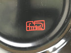 Japanese Lacquer Replica Round Serving Tray Vtg Water Ripple Ryusui Resin L18
