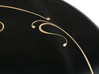 Japanese Lacquer Replica Round Serving Tray Vtg Water Ripple Ryusui Resin L18