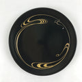 Japanese Lacquer Replica Round Serving Tray Vtg Water Ripple Ryusui Resin L18