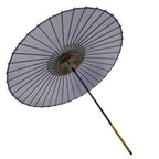 Japanese Lacquer Umbrella Parasol Vtg Wagasa Maigasa Geisha Fabric Purple JK857