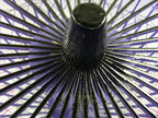 Japanese Lacquer Umbrella Parasol Vtg Wagasa Maigasa Geisha Fabric Purple JK857