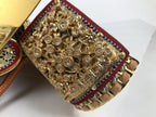 Japanese Lacquer Wood Boxed Kabuto Samurai Helmet Vtg Display Gold Dragon ID660