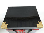 Japanese Lacquer Wood Boxed Kabuto Samurai Helmet Vtg Display Gold Dragon ID660