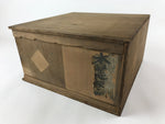 Japanese Lacquer Wood Cut-Out Table Vtg Ozen Honkataji Nashiji Storage Box LWB63