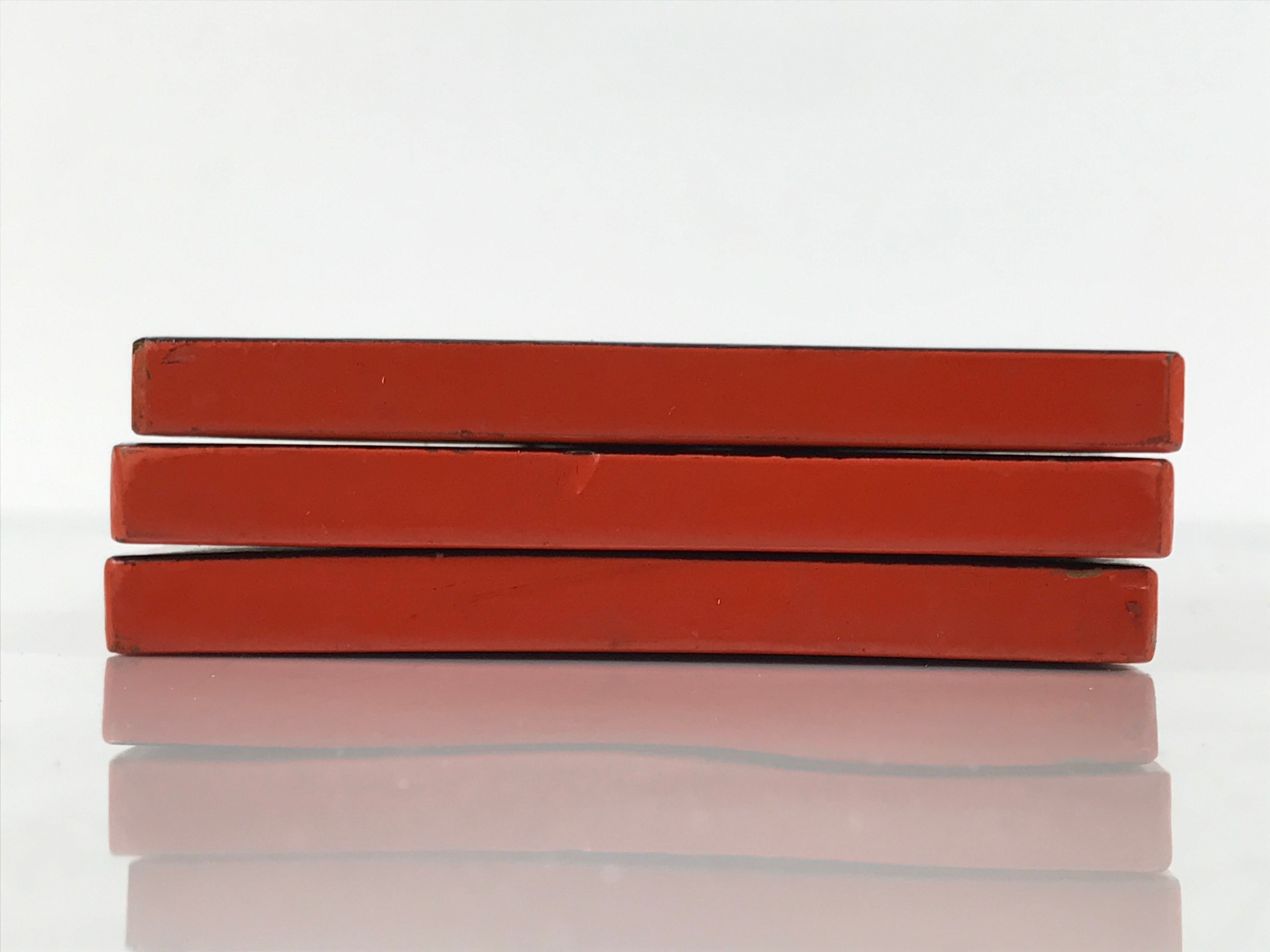 Japanese Lacquer Wood Flower Vase Stand Vtg Kadai Board Ikebana Black Red WT596