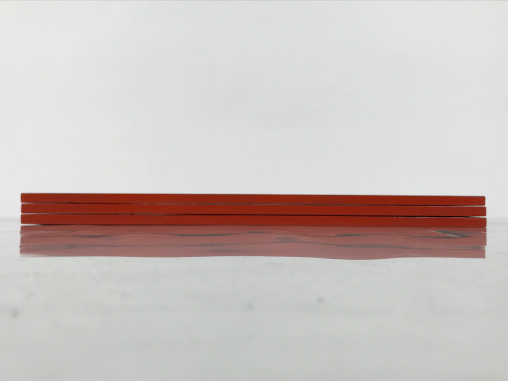 Japanese Lacquer Wood Flower Vase Stand Vtg Kadai Board Ikebana Black Red WT596