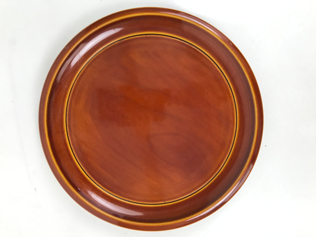 Japanese Lacquer Wood Kashiki Snack Bowl Tray Shunkei-Nuri Kashibachi Set LWB117