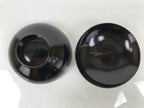 Japanese Lacquer Wood Lidded Bowl Owan Vtg Makie Black Gold Pinecone Needle LB17
