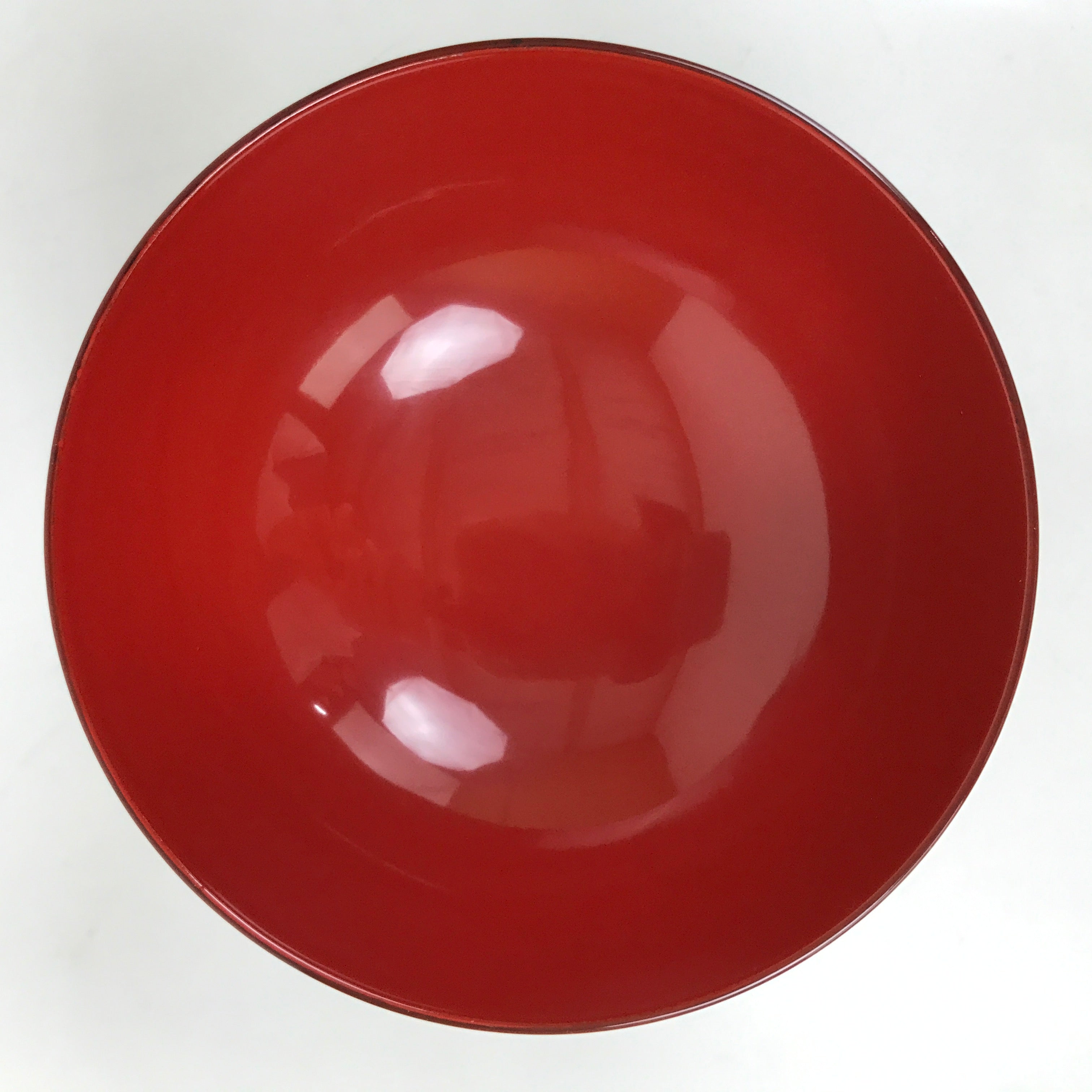 Japanese Lacquer Wood Lidded Rice Bowl Vtg Echizen-Nuri Round Brown Red LWB112
